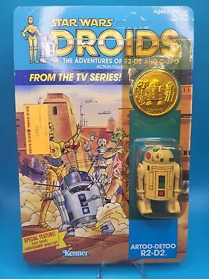 1985 Kenner Star Wars Droids Tv  R2-D2 Vintage  Unpunched Pop Up Sabre With Coin • $1499