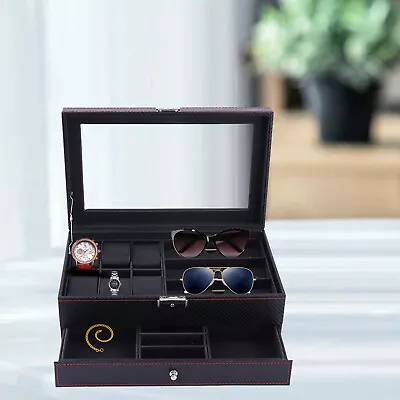 Mens Watch Box Case Organizer Watches Holder Jewelry Storage Display Jewelry US • $34.99