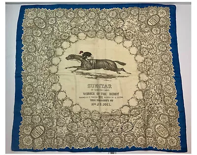 Epsom Derby Horse Racing Antique Silk 34  Scarf 1911 Winner SUNSTAR • £125