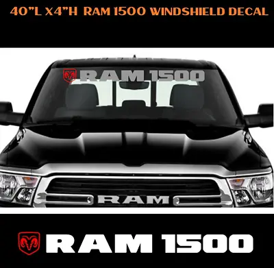 Ram 1500 Windshield Decal Sticker RED White Logo Vinyl American Muscle Truck US • $27.99