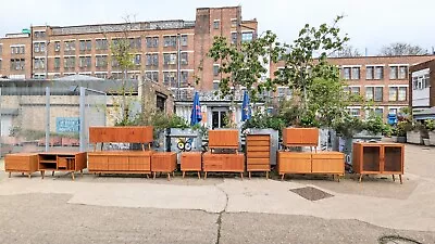 Danish Mid Century Vintage Teak Sideboard Record Cabinet • £495