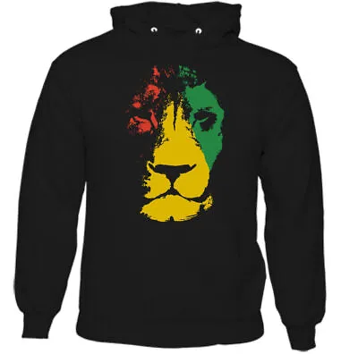Jamaica Lion Mens Reggae Hoodie Jamaican Marley Music • £24.49