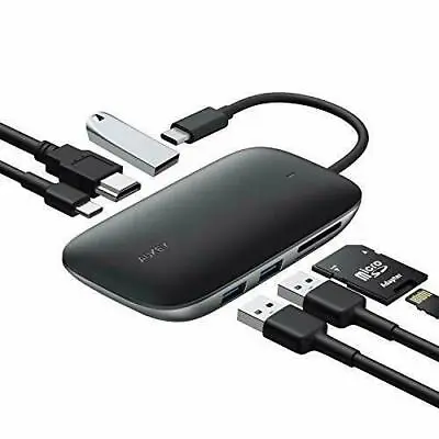 AUKEY CB-C68~ 7-in-1 Adapter 3 USB 3.0 PortsSD & Micro SD SlotsHDMI PortC Hub • $48