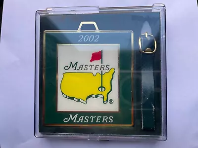 2002 Masters Tournament Bag Tag~tiger Wins Back To Back~brand New~ Must Have • $34.95