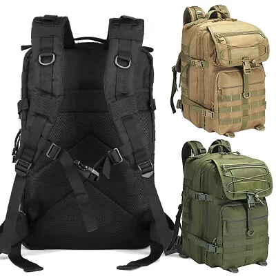 45L Outdoor Sports Military Tactical Backpack Molle Bag Hiking Camping Rucksack • $37.52