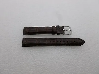 Genuine Michele 16mm Espresso  Alligator  Watch Band Strap Pre-Owned • $24.77