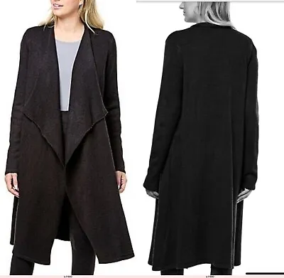 NEW G By Giuliana Black Label Drama Coatigan SWEATER COAT BLACK SZ XL • $26