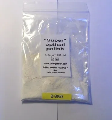 Cerium Oxide Super White Polishing Powder 50 Grams  Premium Quality Bargain • £5.99