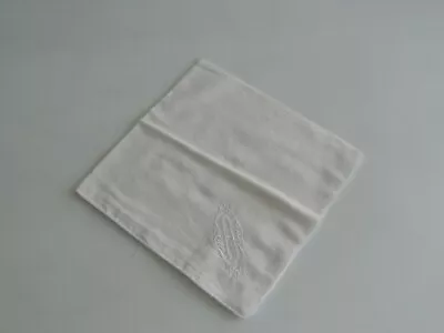 Vintage White Men’s Hankie Initial Monogram “A ”  15 INCH SQ COTTON • $6.99