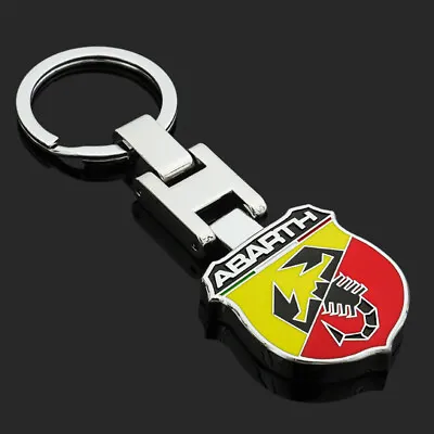 Abarth Logo Metal Car Keyring Keychain Metal Key Ring AUS • $12.95