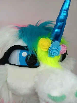 Happy Unicorn Fursuit Partial Animal Costume Mascot Head And Tail! • $145