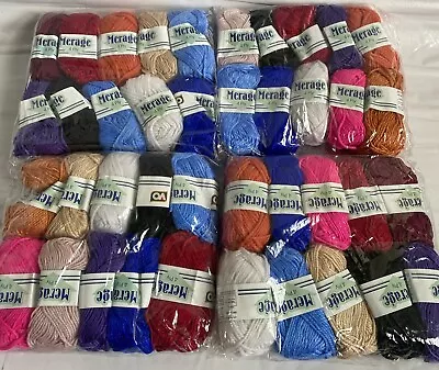 Joblot 4 Ply Yarn Craft Knitting Crochet Yarn 40 Balls 1kg Total Weight • £3.60