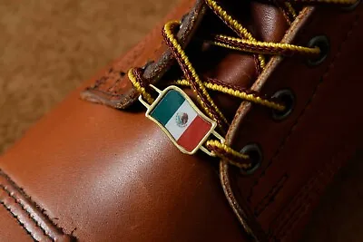 2 Mexico Flags Shoes Boot Lace Keeper Holder Charms Mexican By BrooklynMaker • $15.99