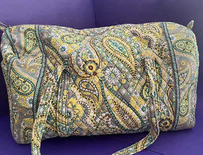 Vera Bradley Large Traveler Weekend Quilted Duffle Bag LEMON PARFAIT 20x12 • $38