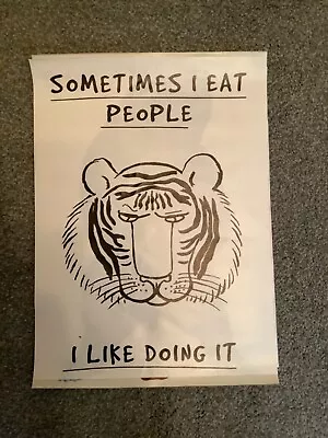 David Shrigley Luxury Style Canvas Print A3  Lion • £8.99