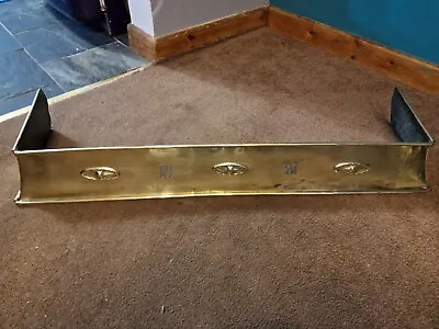 Brass Decorative Art Nouveau Style Fire Fender Original Condition • $107.35