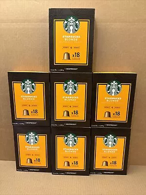 126 X Starbucks Nespresso Blonde Espresso Roast 7x18 Pods Blonde Coffee Capsules • £29.99