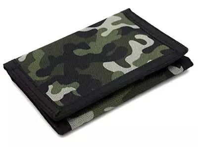 RFID Trifold Canvas Camouflage Wallet For MenMini Coin Purse With Zipper And ... • $8.41