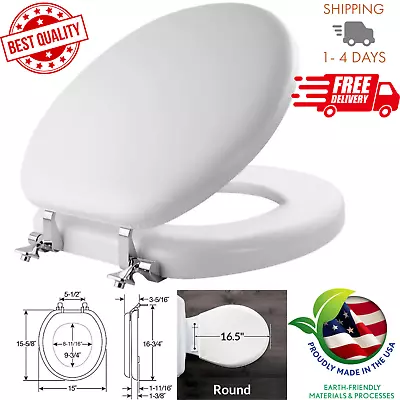 815CP 000 Soft Toilet Seat With Premium Chrome Hinges That Will Never Loosen... • $36.95