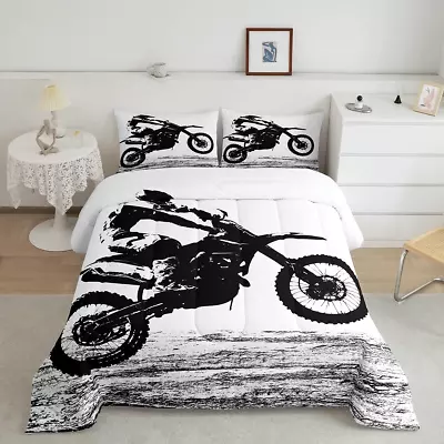 Teens Dirt Bike Down Comforter Full Size Motocross Rider Comforter • $72.99