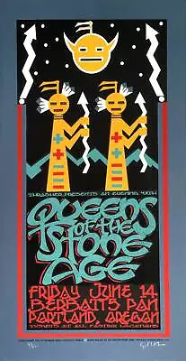 Queens Of The Stone Age Poster Portland 2002 Hand Signed Gary Houston QOTSA COA • $67.92