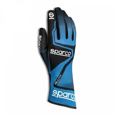 Sparco Karting Kart Auto Racing Gloves RUSH Blue - Size 9 • $57.69