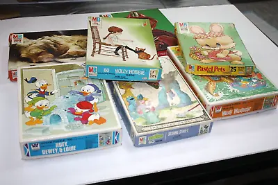 Vintage Lot Of 7 Total5 MB & 2 Whitman Children's Storybook Puzzles • $20