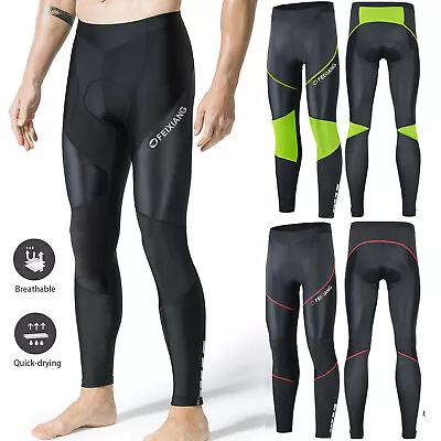 Men's Cycling Long Pants Gel Padded Race Fit Breathable MTB Bike Sports Trousers • $19.99