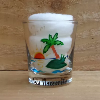 MARGARITA ISLAND  Shot Glass - HAND PAINTED  Orig. • $12.90