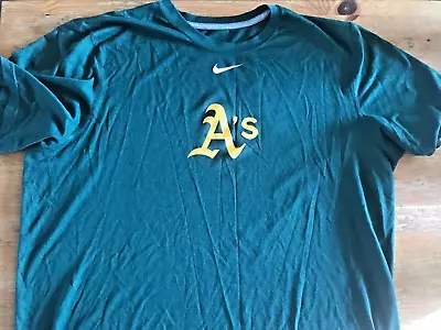 Oakland A's Nike T-Shirt Dri-Fit Men's XL Athletics MLB Baseball Las Vegas Green • $14.99