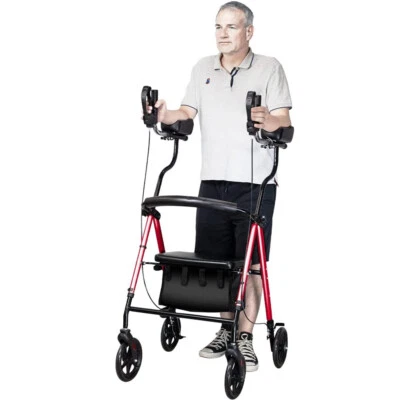 $94.99 • Buy OEM EL- WALKER Upgrade Upright Rollator Walker Medical Aid Stand Walking
