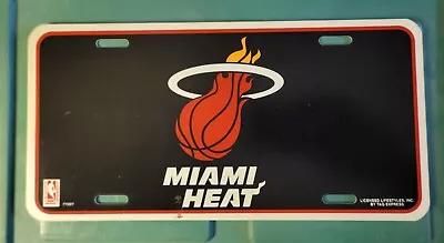 Vintage New Old Stock Miami Heat NBA Basketball Plastic License Plate • $16