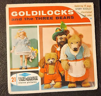 GOLDILOCKS & The Three Bears Vintage View-master 3 Reel Pack With Booklet • $5.95