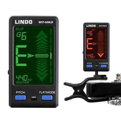 Lindo WST-650LD Clip-On Acoustic Electric Guitar Bass Digital Tuner Electronic • £11.49