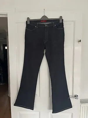 River Island Size 14 Boot Cut Jeans Vintage Y2K Union Jack  • £13