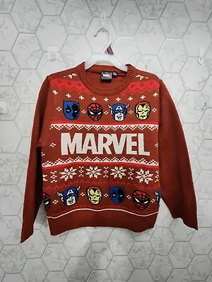 Nwt Marvel Boys Avengers Graphic Holiday Christmas Crew Neck Sweater • $17.99