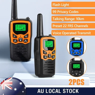$38.49 • Buy 2 Pack Set Long Range Walkie Talkie 10 Km Two Way Radio Handheld 22 Channels