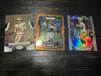 Aaron Rodgers Lot Of 3x Panini Prizm ORANGE DISCO And SILVER + GOLD TEAM GEM • $0.99