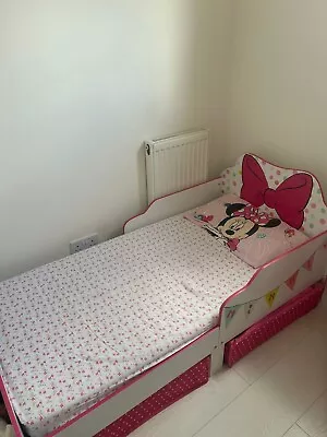 Disney Minnie Mouse Kids Toddler Bed With Mattress  • £25.26