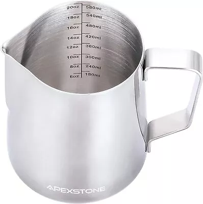 Apexstone Espresso Milk Frothing Pitcher 20 Oz Espresso Steaming Pitcher 20 ... • $20.33