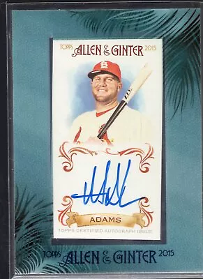 2015 Allen & Ginter MATT ADAMS Auto Autograph Framed Mini Cardinals • $4.50