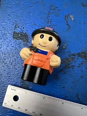 Mega Bloks Construction Worker Block Crew Man Hard Hat Hammer Replacement Figure • $5