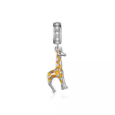 Silver Pandora Style Charm In A Giraffe Design - Fits Popular Bracelets • £20.64