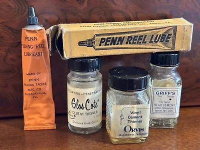 Vintage Reel Lube & Head Cement / Thinner - For Fly Fishing & Fly Tying • $23.71