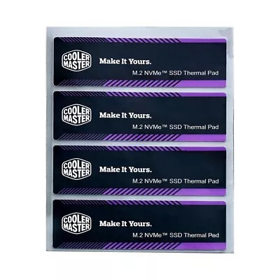 4pcs Cooler Master M.2 SSD Universal Heat Sink Slim Stickers Thermal Pad NVMe • $9.99