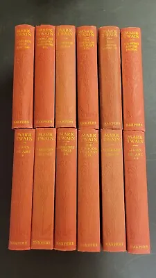 MARK TWAIN'S WORKS  1899-1910 Authors National Edition (Lot Of 12) • $135
