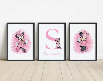 Disney Minnie Mouse Bedroom Wall Art Poster Print Picture Gift A4 Prints Only • £14.99