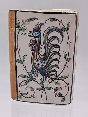 Rooster/Chicken/Vine Ceramic SMALL 3.5  X 2.5  X 1  Book Shaped Flask • $34.99