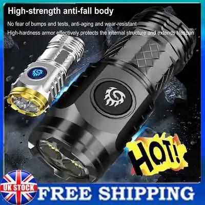 Three-Eyed Monster Mini Super Power Flashlight For Home/Camping Waterproof BK • £2.23