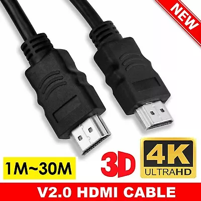 HDMI Cable Lead Cord 1.5m 1m 3m 5m 10m 15m 30m For ULTRA HD UHD 4K TV Monitor • $19.99